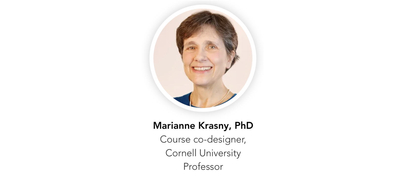 Circle frame photo of Marianne Krasny