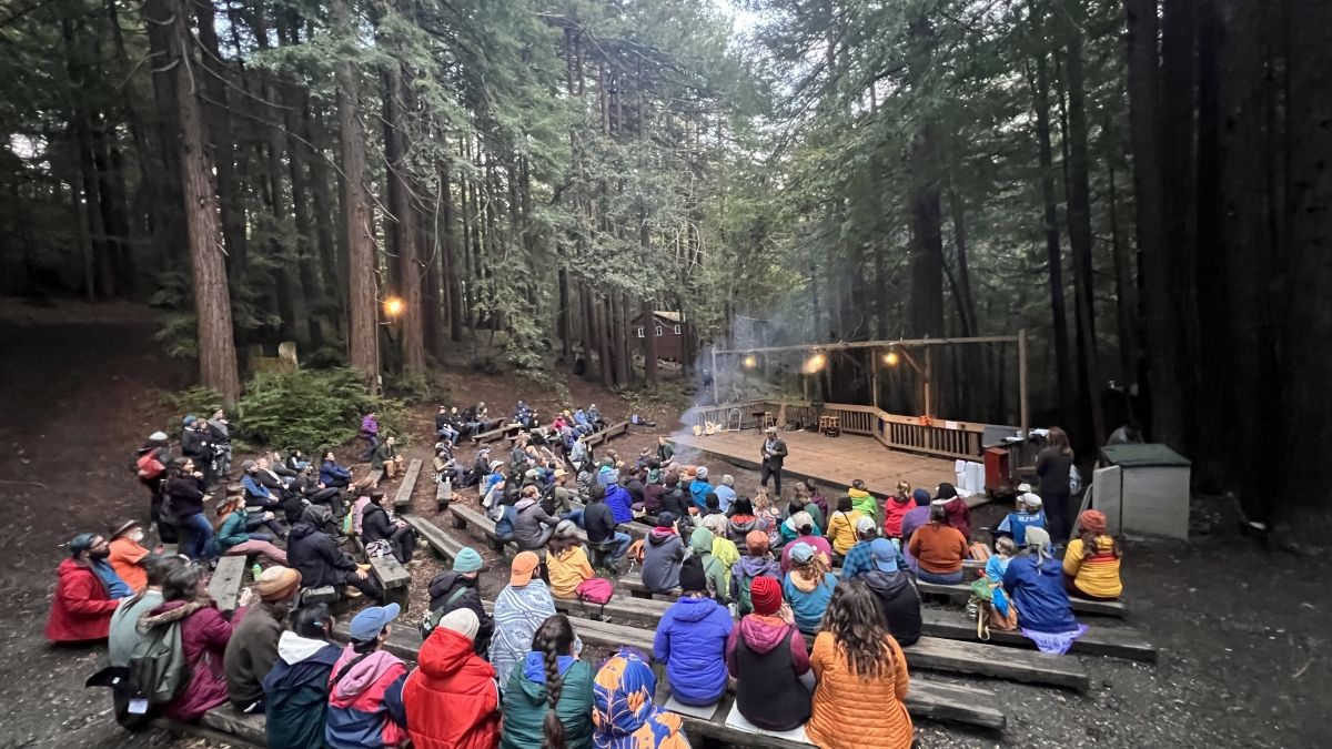 AEOE Statewide Conference 2023 campfire. Photo credit: Estrella Risinger