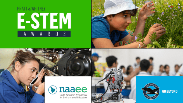 Youth of various ages are shown participating in science, technology, engineering, and math principles. 