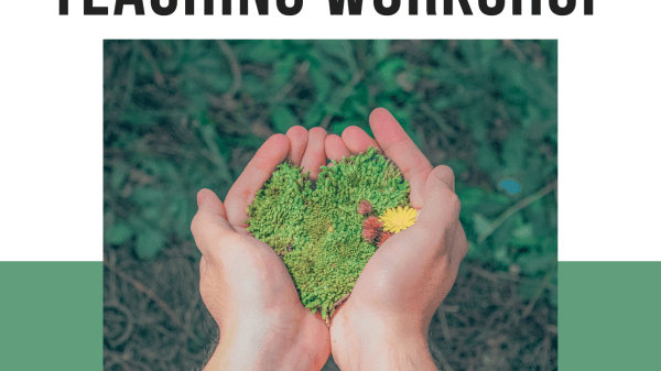 National EJ Education and Teaching Workshop. Hands holding moss.