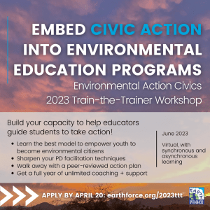 Embed civic action into environmental education programs