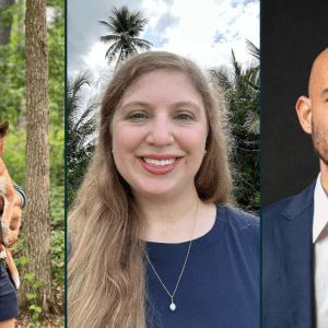 Side-by-side photos of Sarah Wood, Amy Eldredge Powell, and Dr. Eric Nolan