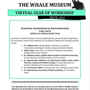 White background with black text included in post. Illustration of an orca whale on the upper left corner.