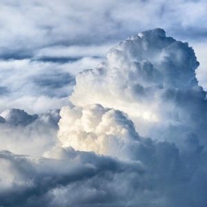 Puffy white clouds