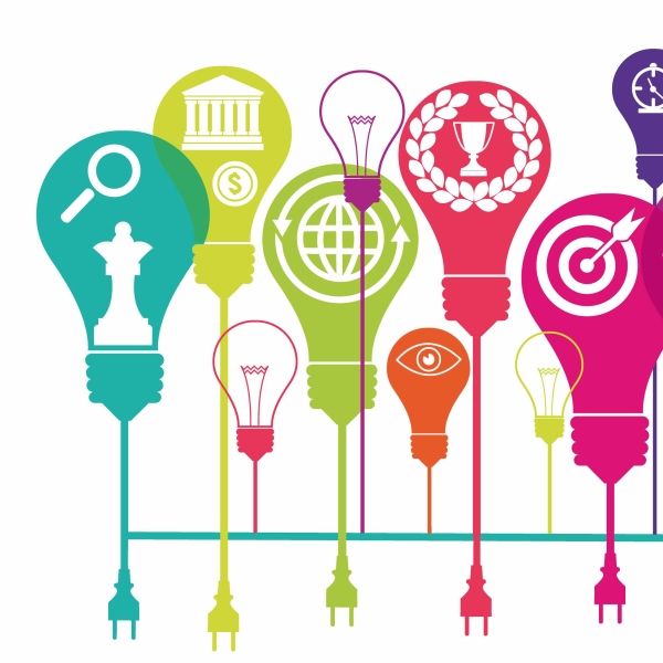 Light bulb of ideas