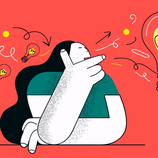 Illustration of person thinking